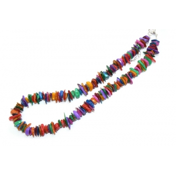 Multi-Coloured Rainbow Mother of Pearl  Necklace